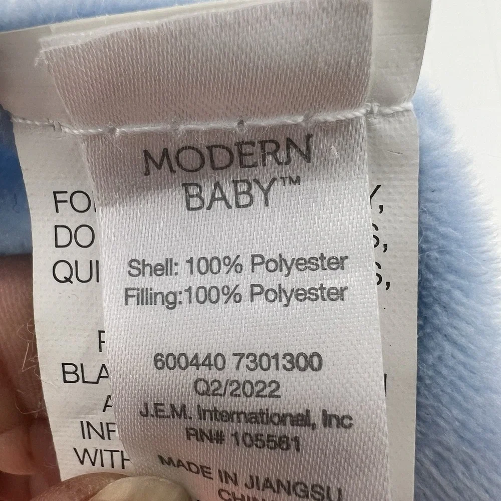 Modern Baby‎ Blue Puppy Dog Lovey Rattle Security lovies Infant Plush